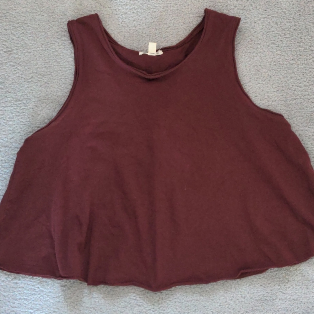 Maroon urban outfitters flowy tank top